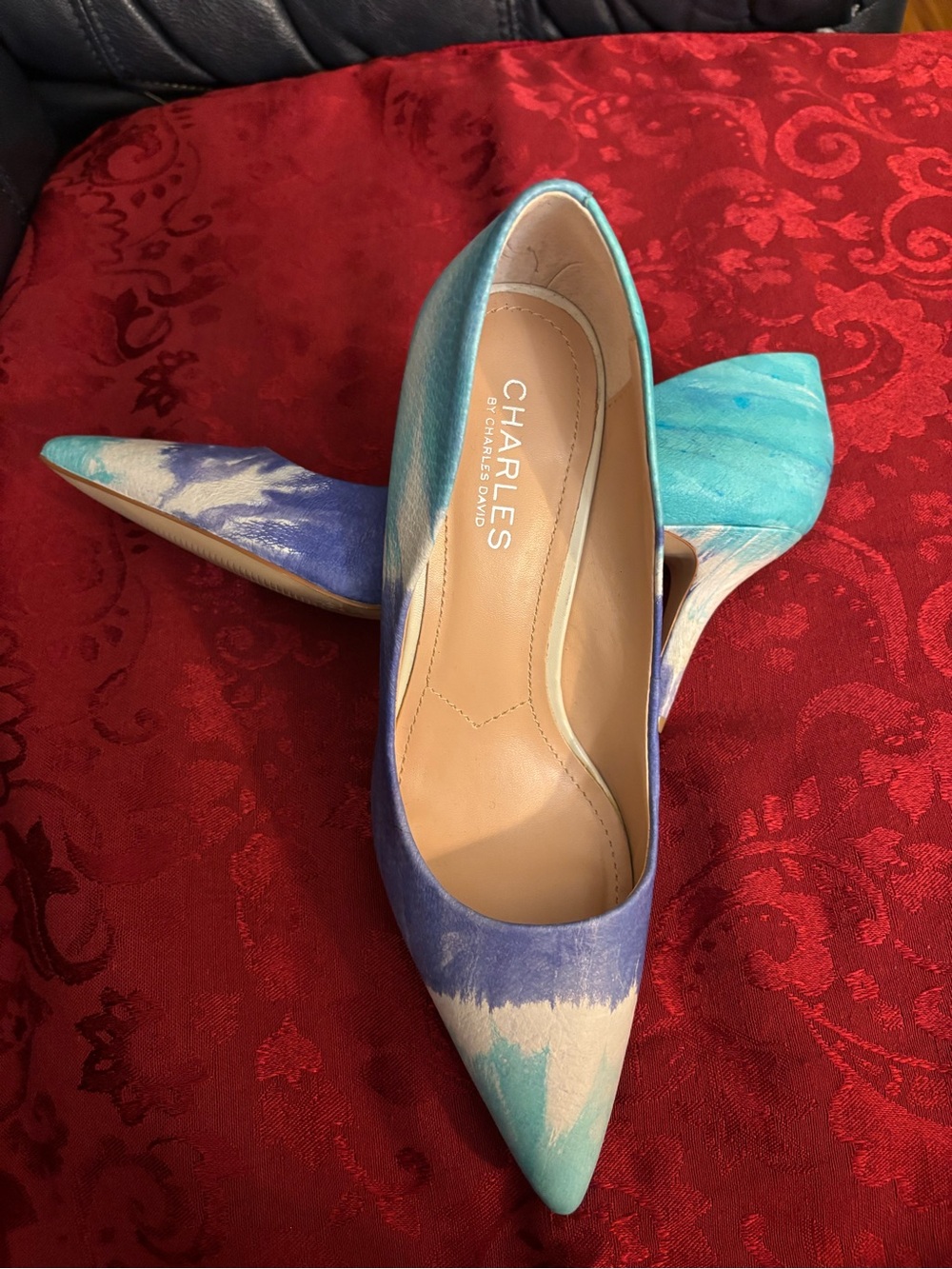 Charles by Charles David Blue Turquoise Pointed-Toe Pumps